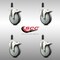Service Caster 5 Inch 316SS Thermoplastic Rubber Swivel 1 Inch Stem Caster Set Lock Brake SCC-SS316TTLEX20S514-TPRB-1-4 - alternate 3
